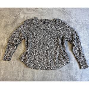 Eileen Fisher Women’s L Heather Knit Linen Sweater Lightweight Quiet Luxury